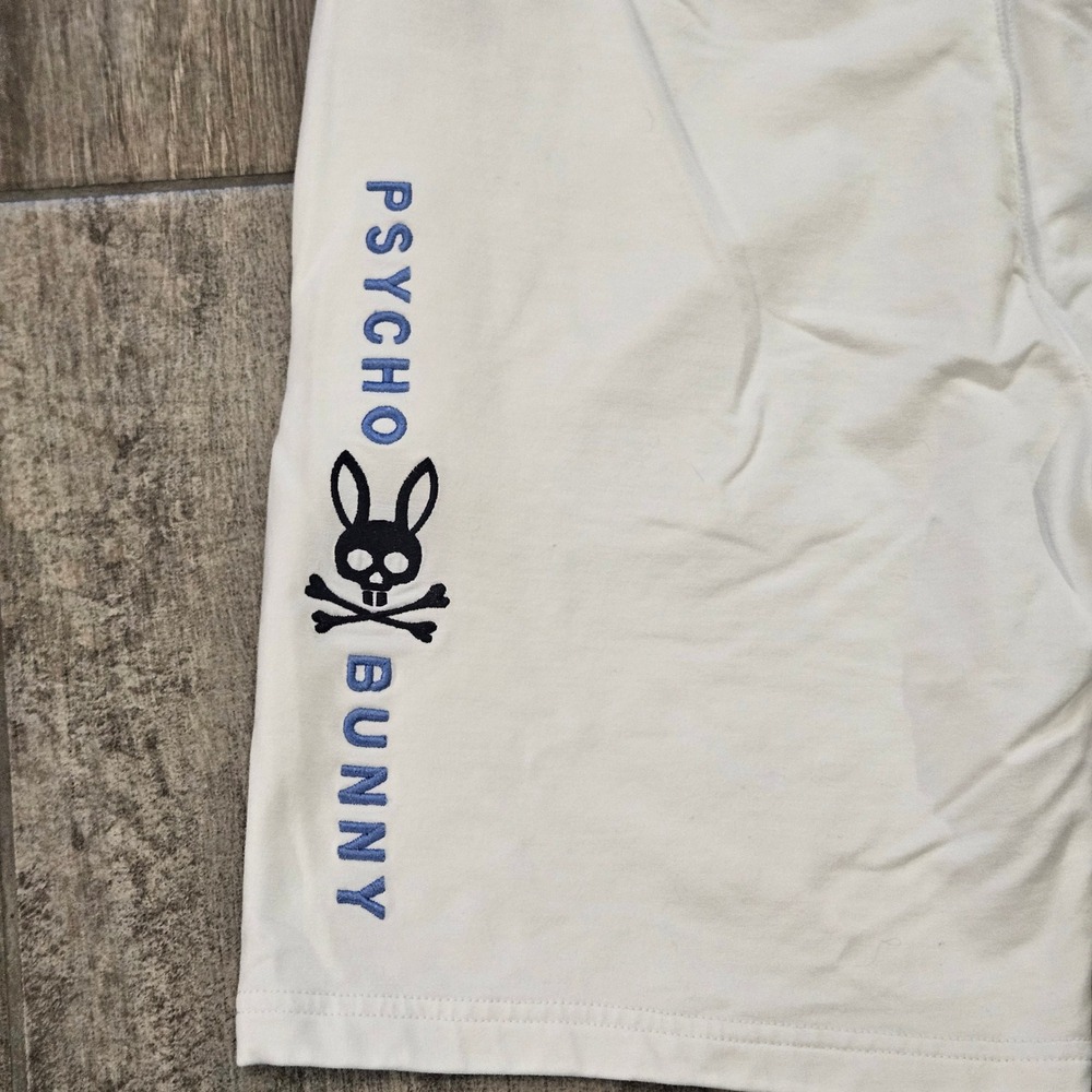 Psycho Bunny Dovedale sweat shorts Mens Size XS White Logo‎ Embroidered Casual - Picture 7 of 9